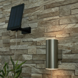 Bao Outdoor Solar LED Up and Down Wall Light - Stainless Steel - thumbnail 7