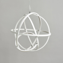 Spherical LED Geometric Frame Ceiling Pendant - White - thumbnail 3