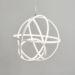 Spherical LED Geometric Frame Ceiling Pendant - White - thumbnail 2