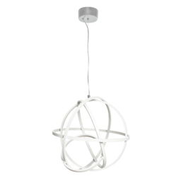 Spherical LED Geometric Frame Ceiling Pendant - White - thumbnail 5