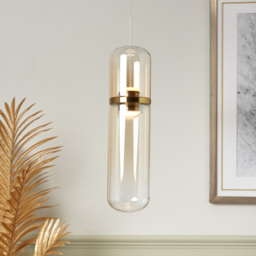 Visconte Bjorn LED Glass Ceiling Pendant Light - Champagne - thumbnail 7