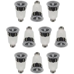 10 Pack of 5 Watt LED E27 Edison Screw Spotlight Light Bulb - White - thumbnail 1