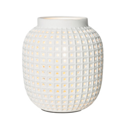 Kerry Pierced Ceramic Table Lamp - White