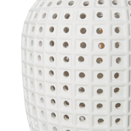 Kerry Pierced Ceramic Table Lamp - White - thumbnail 6