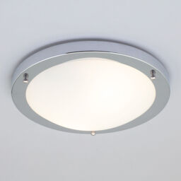 Mari Large Flush Bathroom Ceiling Light - Chrome - thumbnail 2