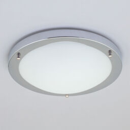 Mari Large Flush Bathroom Ceiling Light - Chrome - thumbnail 3