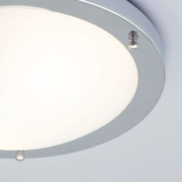 Mari Large Flush Bathroom Ceiling Light - Chrome - thumbnail 4