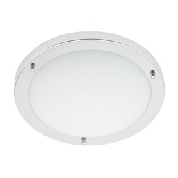 Mari Large Flush Bathroom Ceiling Light - Chrome - thumbnail 1