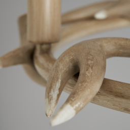 Rein 5 Light Antler Cartwheel Chandelier - Natural - thumbnail 4