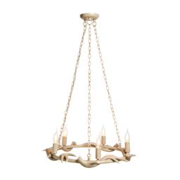 Rein 5 Light Antler Cartwheel Chandelier - Natural - thumbnail 1