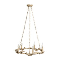 Rein 5 Light Antler Cartwheel Chandelier - Natural - thumbnail 6
