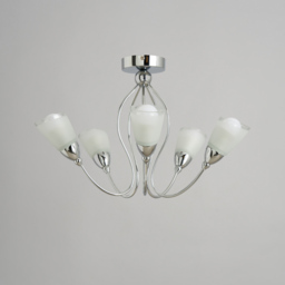 Ibru 5 Light Semi Flush Ceiling Light - Chrome - thumbnail 3