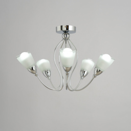 Ibru 5 Light Semi Flush Ceiling Light - Chrome - thumbnail 2