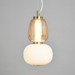 Visconte Edvin Glass Ceiling Pendant - Satin Brass - thumbnail 2