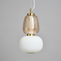 Visconte Edvin Glass Ceiling Pendant - Satin Brass - thumbnail 3