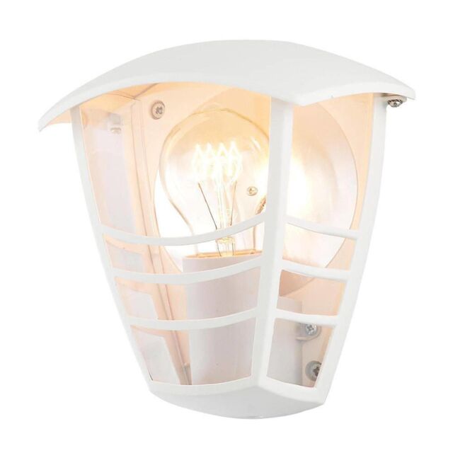 Francis Outdoor 1 Light Die Cast Half Wall Lantern - White - image 1