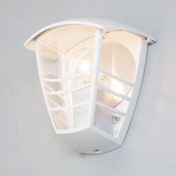 Francis Outdoor 1 Light Die Cast Half Wall Lantern - White - thumbnail 3