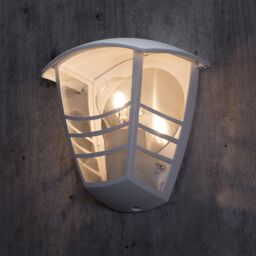 Francis Outdoor 1 Light Die Cast Half Wall Lantern - White - thumbnail 6