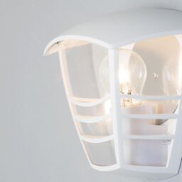 Francis Outdoor 1 Light Die Cast Half Wall Lantern - White - thumbnail 4