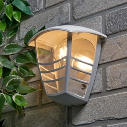 Francis Outdoor 1 Light Die Cast Half Wall Lantern - White - thumbnail 5