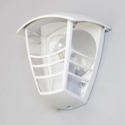 Francis Outdoor 1 Light Die Cast Half Wall Lantern - White - thumbnail 2