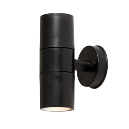 Hahn Outdoor Polycarbonate LED Single Up & Down Wall Light - Black