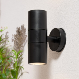 Hahn Outdoor Polycarbonate LED Single Up & Down Wall Light - Black - thumbnail 5