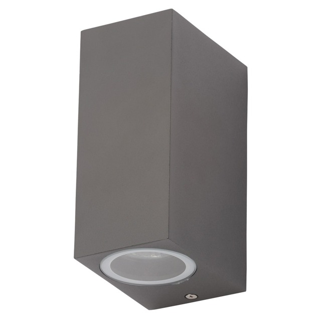 Richmond Outdoor 2 Light Square Modern Style Up and Down Wall Light - Anthracite - image 1