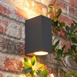 Richmond Outdoor 2 Light Square Modern Style Up and Down  Wall Light - Anthracite - thumbnail 5