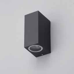 Richmond Outdoor 2 Light Square Modern Style Up and Down  Wall Light - Anthracite - thumbnail 3