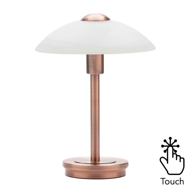 Alabaster Shade Touch Table Lamp - Antique Copper - image 1