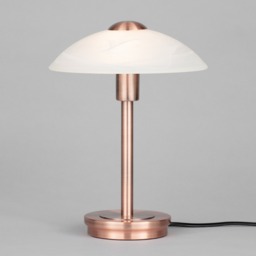 Alabaster Shade Touch Table Lamp - Antique Copper - thumbnail 2