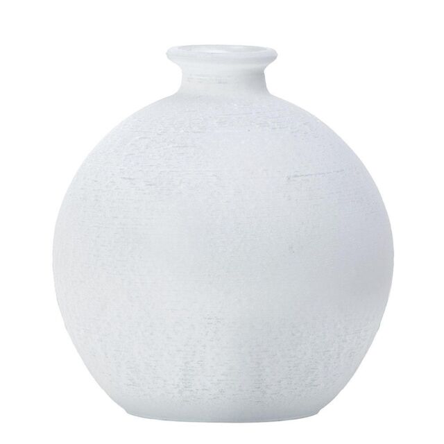 Small Globe Frosted Glass Vase Table Lamp - White - image 1