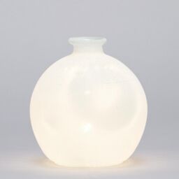Small Globe Frosted Glass Vase Table Lamp - White - thumbnail 2