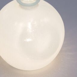 Small Globe Frosted Glass Vase Table Lamp - White - thumbnail 4