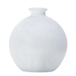 Small Globe Frosted Glass Vase Table Lamp - White - thumbnail 1