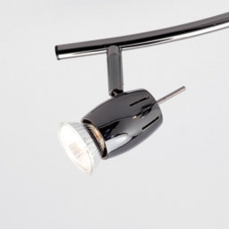 Frank 4 Light Wavy Ceiling Spotlight Bar with Free LED's - Black Nickel - thumbnail 4