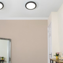 Darly 18 Watt LED Flush Ceiling or Wall Light - Satin Black - thumbnail 7