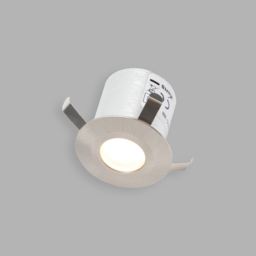 Circular Recessed Warm LED Kitchen Plinth and Outdoor Decking Light - Brushed Steel - thumbnail 2