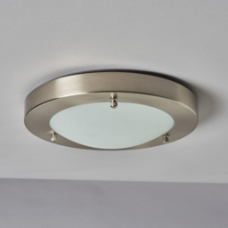 Mari G9 Flush Bathroom Ceiling Light - Satin Nickel - thumbnail 3