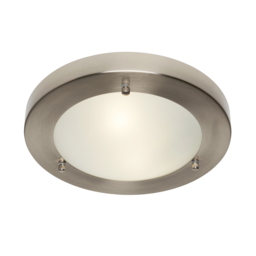 Mari G9 Flush Bathroom Ceiling Light - Satin Nickel - thumbnail 1
