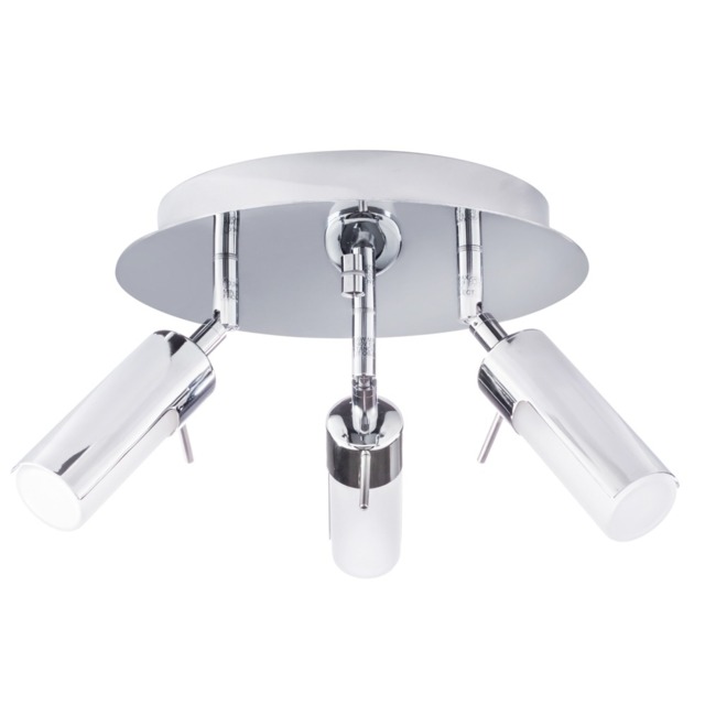 Palma 3 Light Ceiling Spotlight Plate - Chrome - image 1