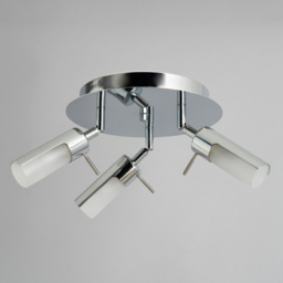 Palma 3 Light Ceiling Spotlight Plate - Chrome - thumbnail 3