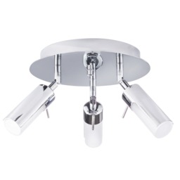 Palma 3 Light Ceiling Spotlight Plate - Chrome - thumbnail 1