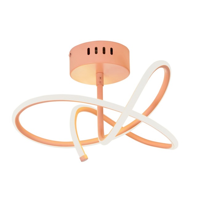 Glow Whirly Semi Flush Ceiling Light - Pink - image 1