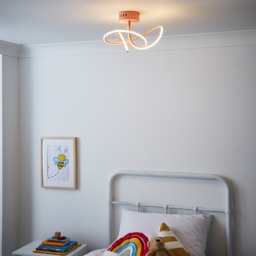 Glow Whirly Semi Flush Ceiling Light - Pink - thumbnail 7