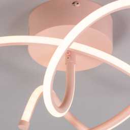 Glow Whirly Semi Flush Ceiling Light - Pink - thumbnail 4