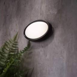 2 Pack of Upton Outdoor LED Oval Wall Light - Black - thumbnail 2