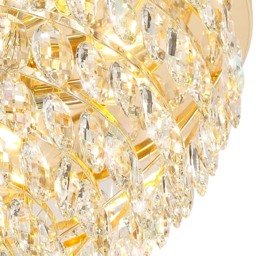 Visconte Maine 12 Light Large Flush Ceiling Light - Gold - thumbnail 5