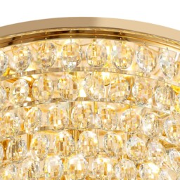 Visconte Maine 12 Light Large Flush Ceiling Light - Gold - thumbnail 6